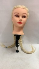 15" Blonde Mannequin Head with Braids & Clamp -Cosmetology Hair Styling Training