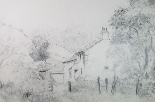 Original pencil drawing low - original,