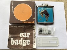 SCARCE C1970s VINTAGE CAPRICORN RENAMEL MADE UNUSED BOXED CAR BADGE&INSTRUCTIONS