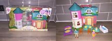 Vintage Blue-Box Fold Up Doll House with Original Box - Complete - Collectors