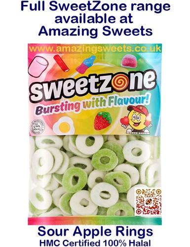 Halal sweets sour apple rings - halal,