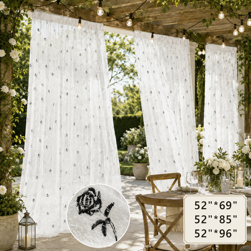 Embroidered rose shaggy - 2x,