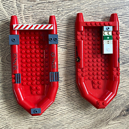 Lego city red raft boat - raft, hulls