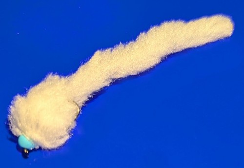 Eggstasy worm white blue - worm,, /blue