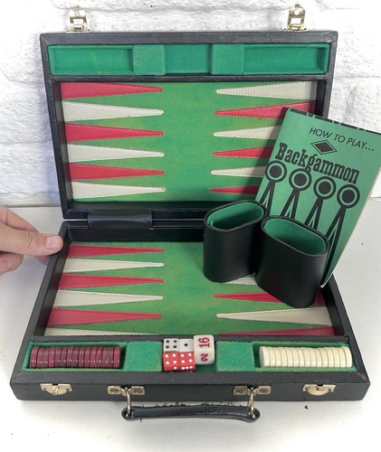 Vintage backgammon set faux - set, in