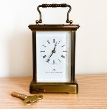 Matthew Norman Swiss Brass Carriage Clock 11 Jewels unadjusted Fully Working