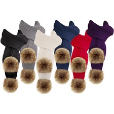 LADIES LONG RIBBED SCARF SOFT