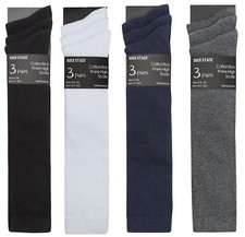 Knee High Cotton School Socks Thicker Weight Long School Sock (6 PAIRS)
