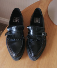 T. U. K black pointed creepers/winklepickers 7 *rockabilly punk