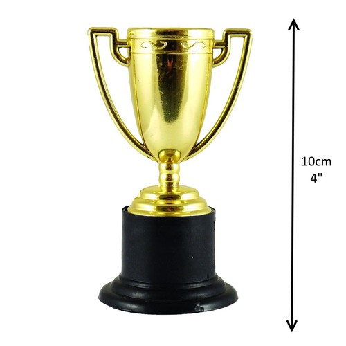 Mini gold silver trophy - gold, 10cm