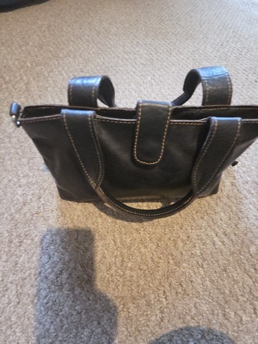 Rowallan black leather handbag