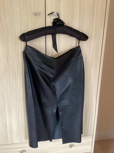 Whistles black leather below - leather,