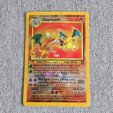 Charizard HOLO Roman Numerals Base Set Vintage PRISM Vending Golden STICKER 90s