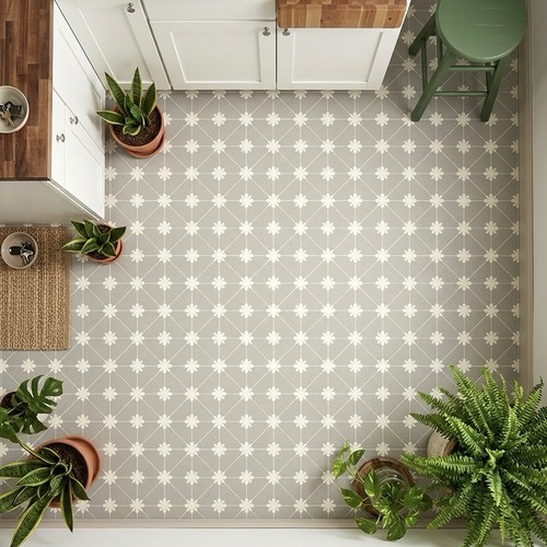 Grey victorian tile effect - victorian,