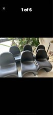 panton black chairs x 6 used
