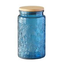34oz Blue Glass Container