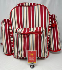 Striped Back Pack Picnic Cool Bag with Detachable Bottle Holders      ET