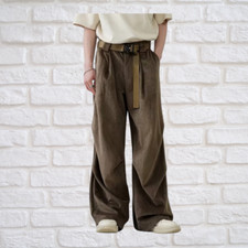 Pleated Brushed Pants Men Hip