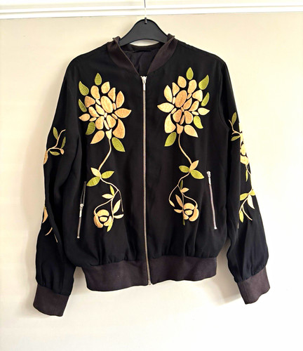 Topshop black satin floral - topshop,