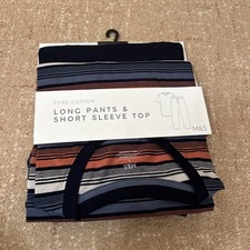 M&S Mens Pyjamas Size L Pure