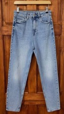 Marks and Spencer Womens High Waisted Mom Jeans M&S Stretch Blue Denim Trousers