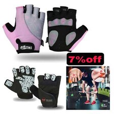 Ladies Cycling Gloves MTB Bike Half Finger Bicycle Palm Gel Silicone Fingerless