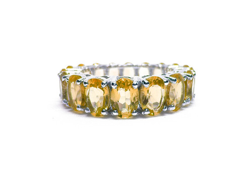 Natural citrine eternity ring - citrine,