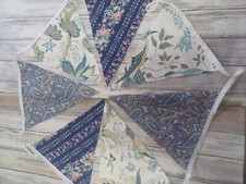 Vintage fabric bunting garland - bunting,