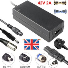 42V 2A Charger Adapter For 36V Li-ion Battery Ebike Electric Bicycle Scooter UK