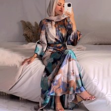 Dubai Satin Silk Prayer Abaya