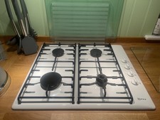 Integrated NEFF 4-Burner Gas Hob T2124W1EU White Enamel Country Kitchen