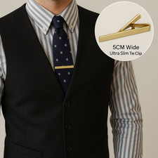 Gold 5CM Slim Mens Tie Clip