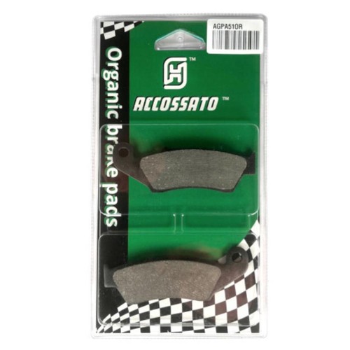 Front brake pads recessed
