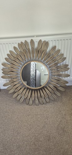 Bronze leaf mirror - bronze,