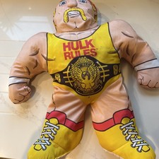 Vintage 1990 Tonka WWF Hulk Hogan Wrestling Buddies Plush Soft Toy Original Rare