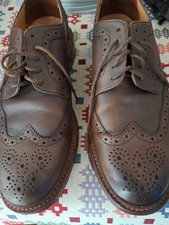 John Rocha Men's Leather Brogue Shoes, Brown, Size 9