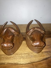 Two hand carved wooden - two,
