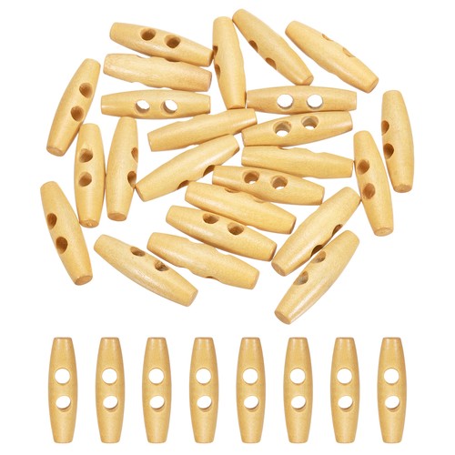 24pcs wooden toggle button - wooden,