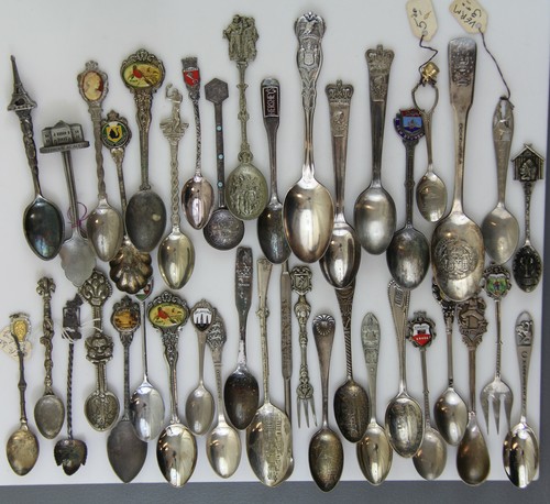 40x souvenir spoons flatware - souvenir,