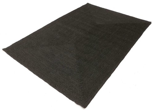 Rug black jute - carpet, mat