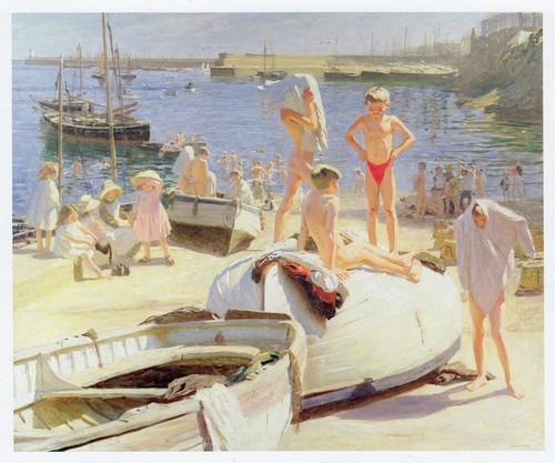 Boys cornwall beach scene - boys,,