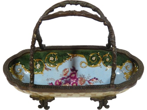 Raku crackle glaze basket - raku,