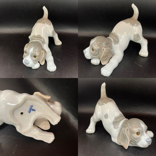 Lladro playing beagle puppy - lladro,
