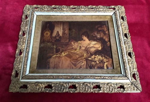 Victorian crystoleum picture