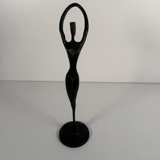 Vintage Bronze Nude Ballerina Woman Statue Sculpture Art Deco style 11 1/2"