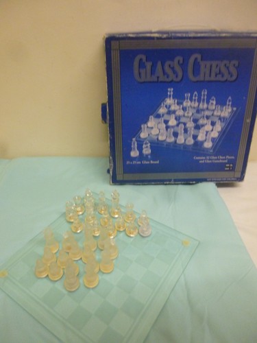 Glass chess set - glass,