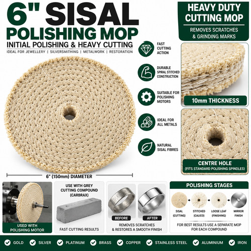 Deluxe sisal polishing mop - sisal,