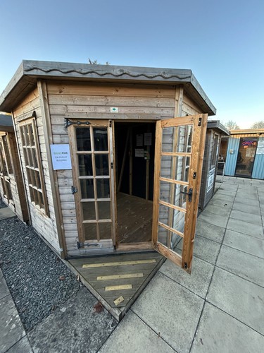 8x8 corner pent summerhouse - 8x8,