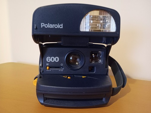 Vintage polaroid 600 blue - polaroid,