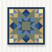 Barn Quilt Square, 8 Sizes, Outdoor & Indoor Wall Art, Home Decor, BQ117-06